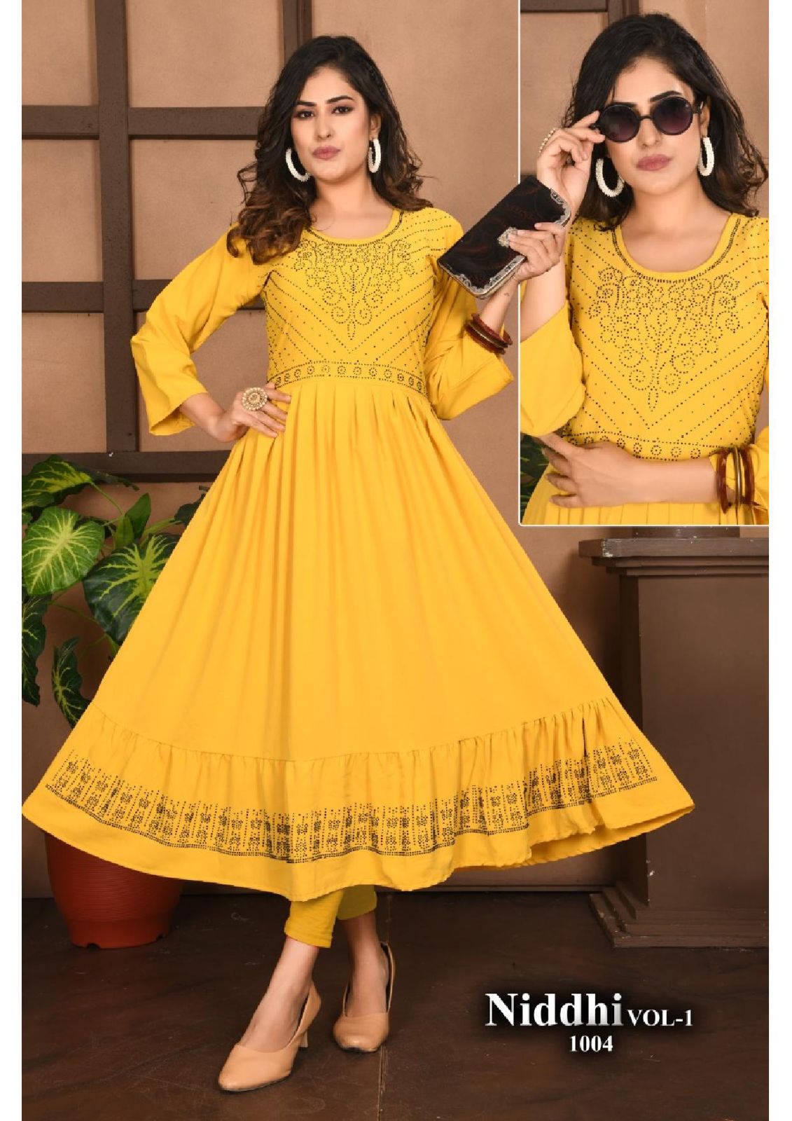 Beauty Queen Niddhi 1 Fancy Designer Wholesale Anarkali Kurti Catalog
